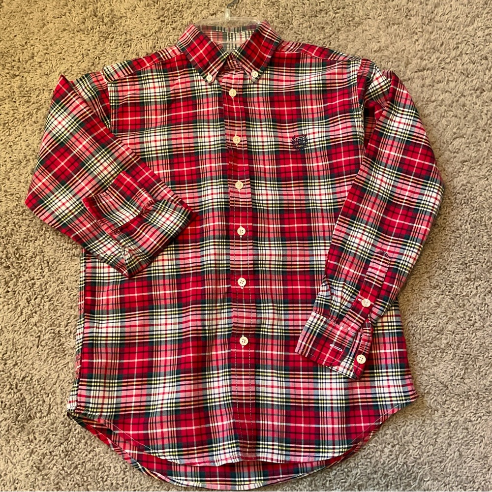 Chaps Boys Long Sleeve Shirt, Sz M (12-14)